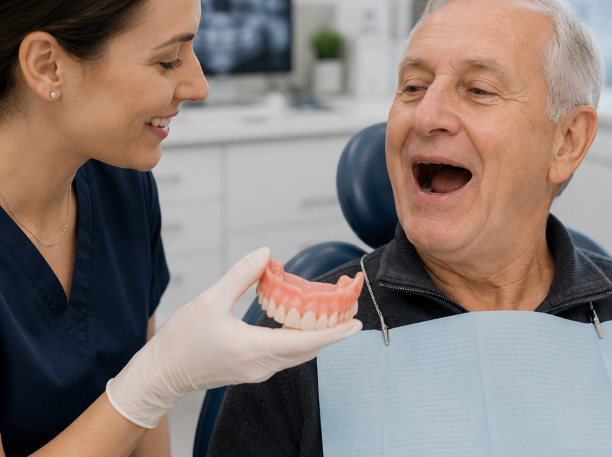 Dentures - On the chair